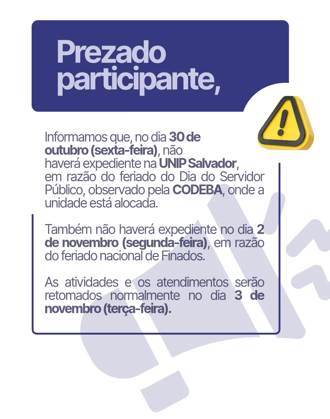 Aviso importante sobre empréstimos